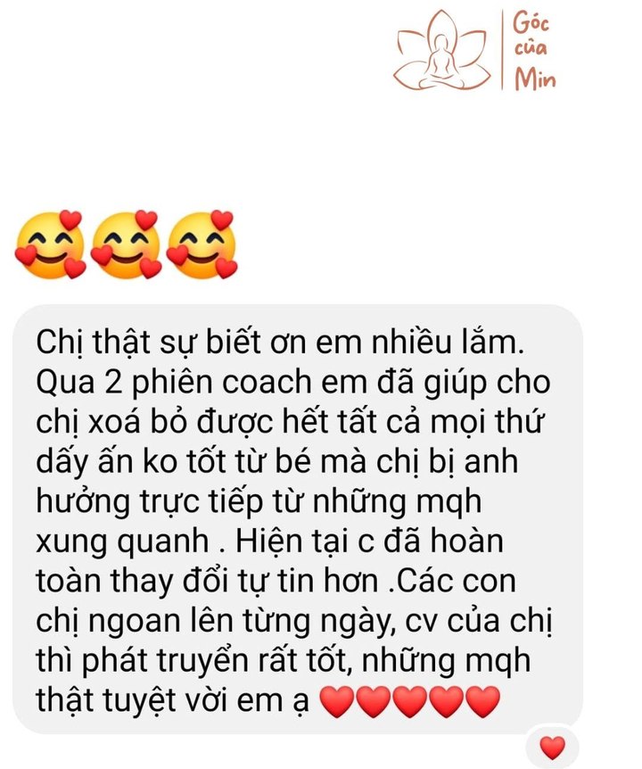 Cảm nhận học viên về sự đồng hành và niềm tin trong quá trình coaching cùng Góc của Min
